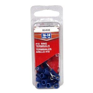#10 Ring Terminals 16-14 Gauge Blue Vinyl Insulated 18 Pack By Dorman